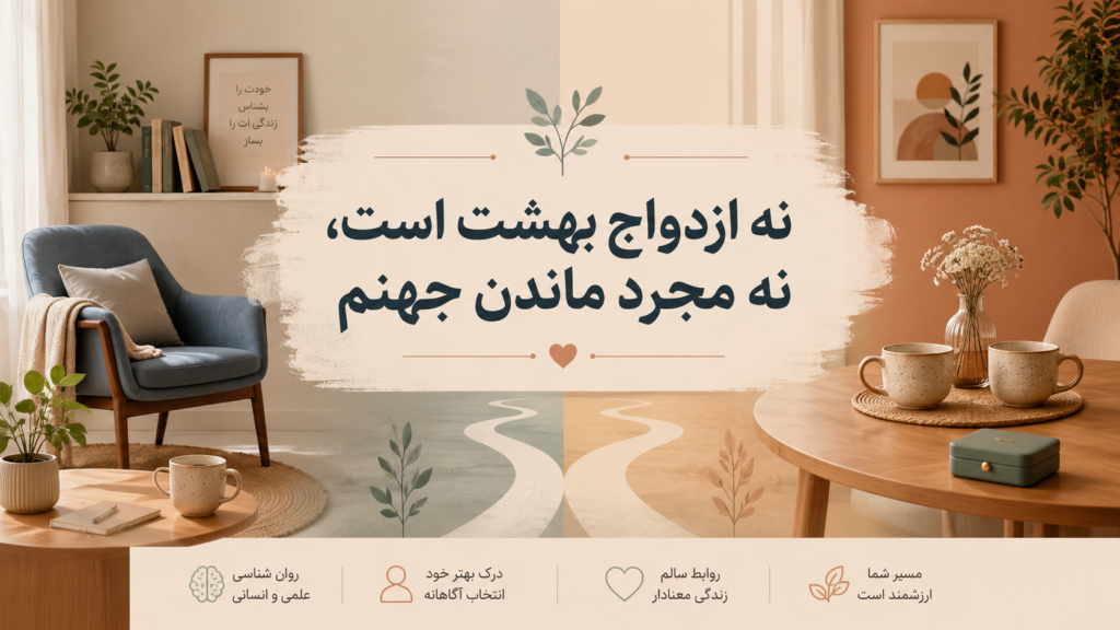 نه ازدواج بهشت است، نه مجرد ماندن جهنم